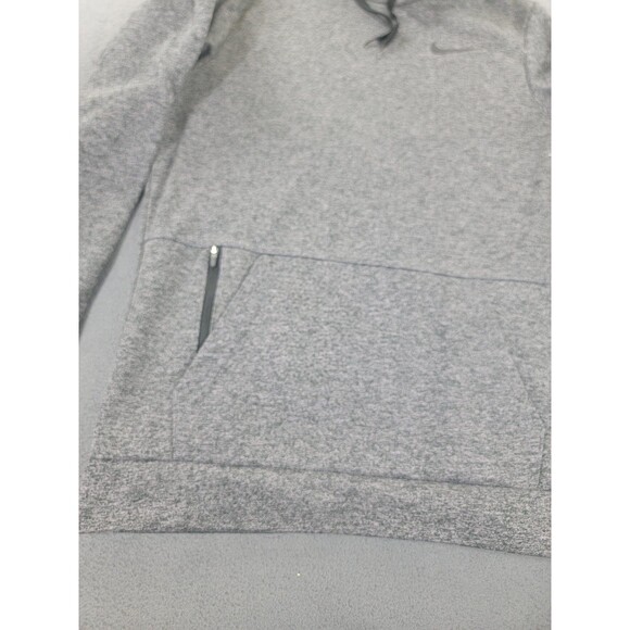 Nike Dri-FIT Hoodie Mens Small Gray Standard Fit Pullover Zip Pocket CU6214-071 - Picture 5 of 13
